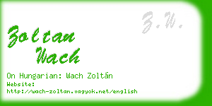 zoltan wach business card
